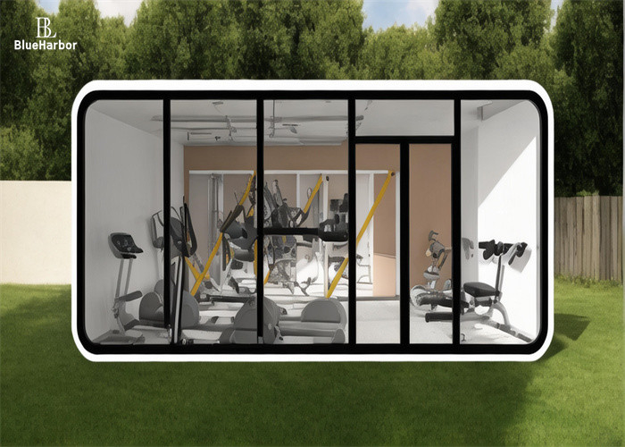 Cấu trúc thép nhẹ Space Capsule House For Gym Store Apple Cabin Office