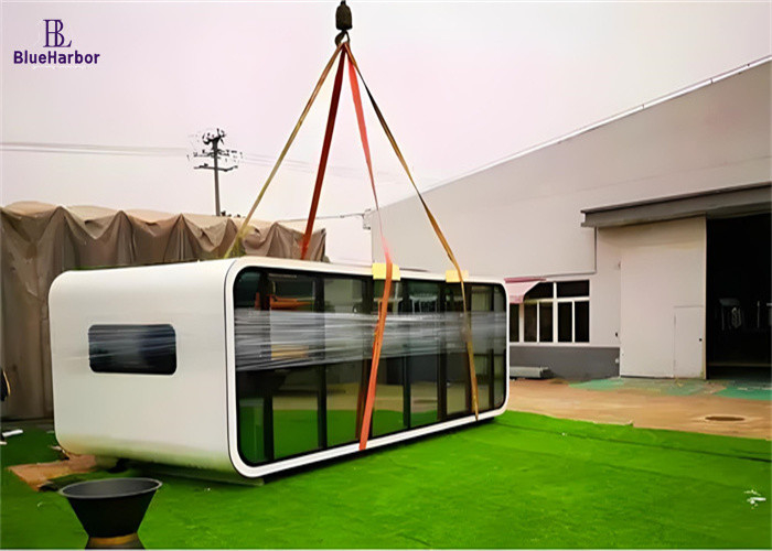 Cấu trúc thép nhẹ Space Capsule House For Gym Store Apple Cabin Office