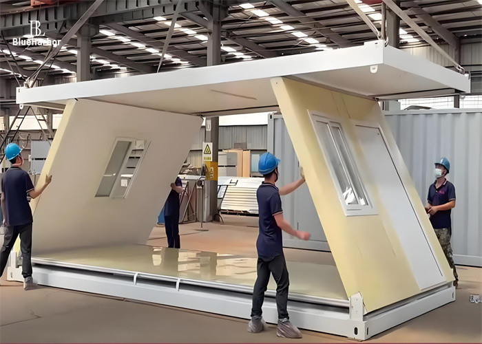 Chất chứa gấp hình chữ Z với bốn cửa sổ và một cửa, dễ cài đặt